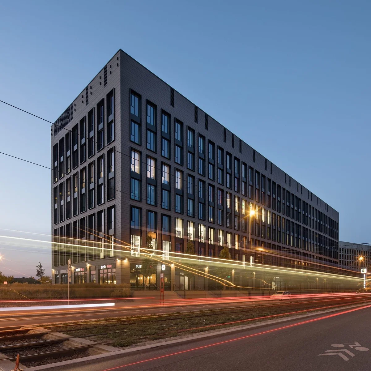 Rustonka building exterior view from Rohanské nábřeží