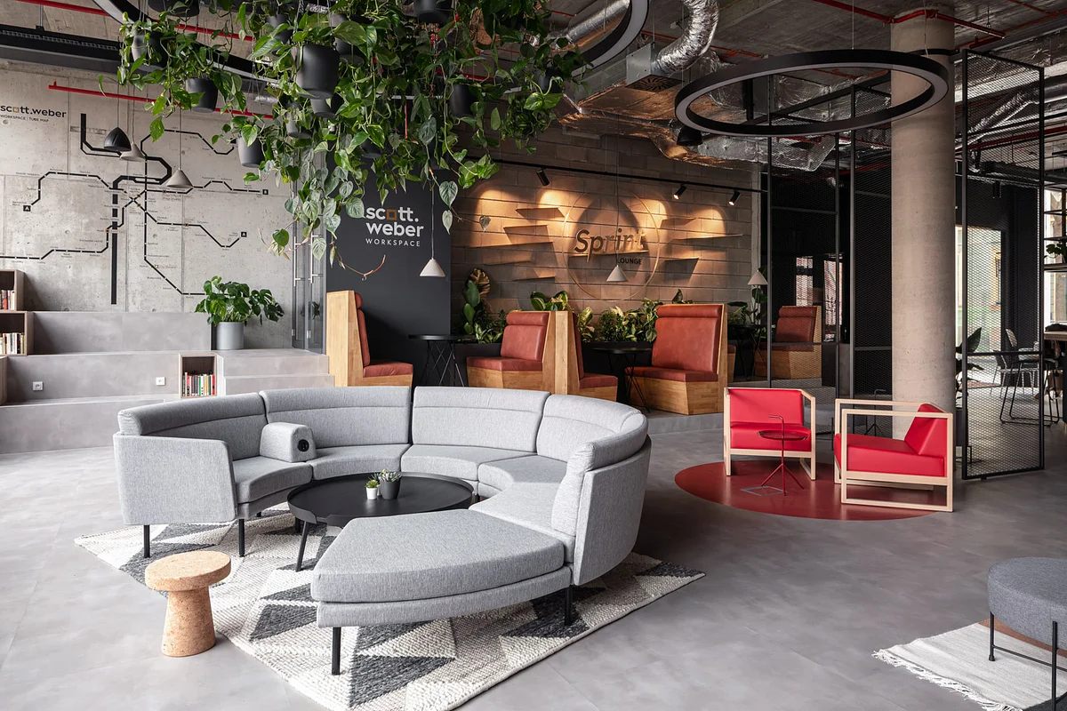 Praga Office & Garden workspace area