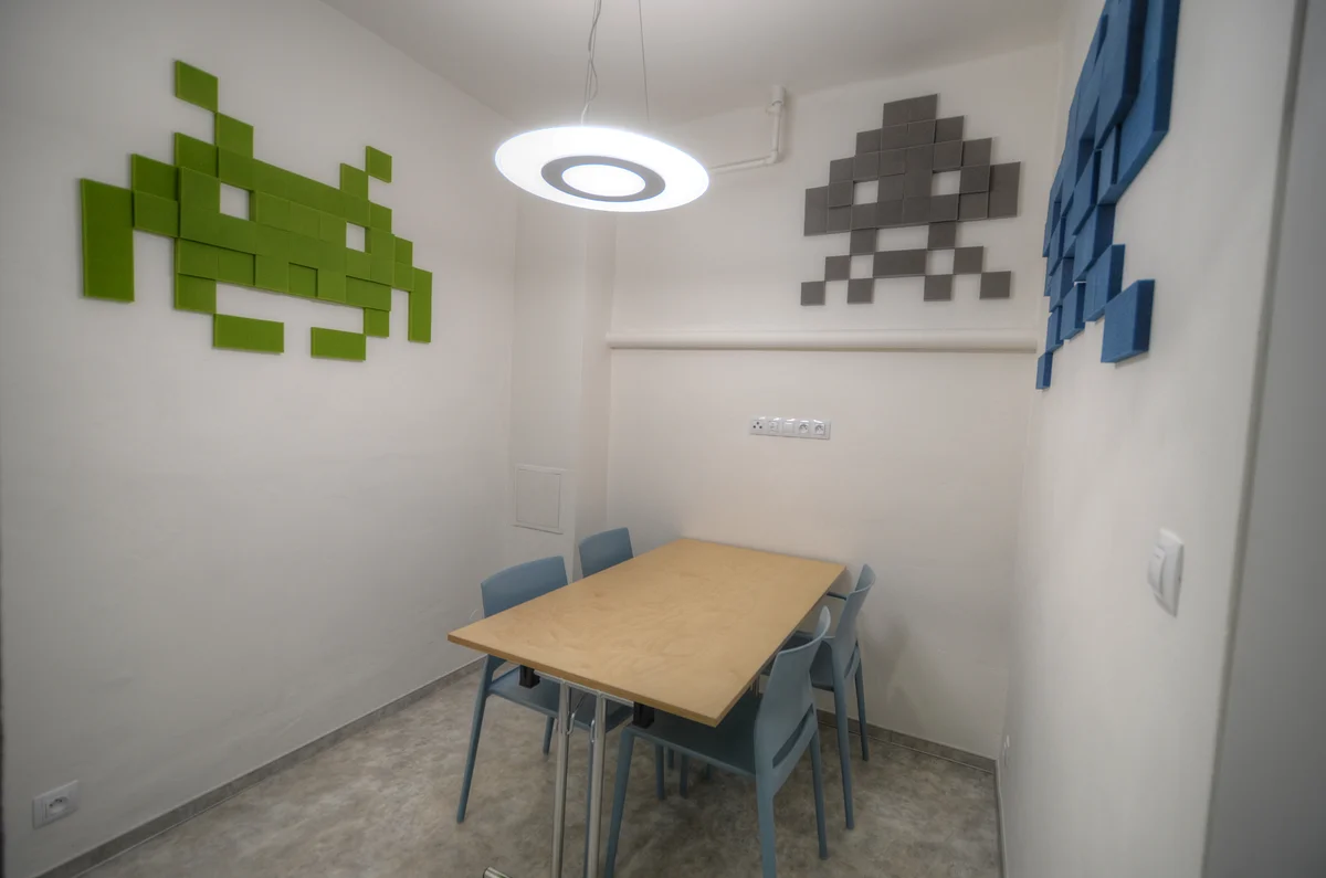 Meeting room with presentation equipment